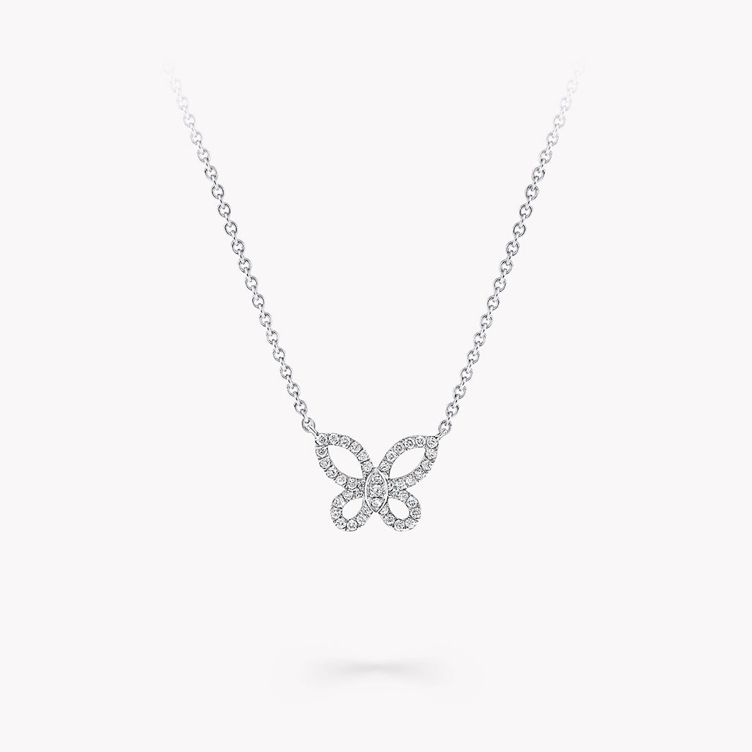 【年に一度の超お買い得セール！】[GRAFF] (グラフ)ミニ バタフライ シルエット ダイヤモンド ペンダント